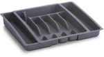 Zeller Present Handels GmbH Zeller Besteckkasten, ausziehbar, grau, Passend f&uuml;r alle