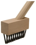 Andreas B&uuml;rsten GmbH Unkraut-Fugenb&uuml;rste, schwarze Stahlborsten,mit Besenstiel 1,40