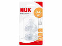 NUK First Choice Plus Silikon-Ventilsauger Größe 1 (0-6 Monate), Silikon-Babysauger
