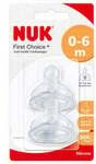 NUK First Choice Plus Silikon-Ventilsauger Gr&ouml;&szlig;e 1 (0-6 Monate), Silikon-Babysauger