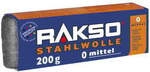OSCAR WEIL GmbH Rakso Stahlwolle, 200 g - Packung, Sorte: 0-mittel