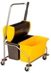 VERMOP GmbH VERMOP Twixter Nasswischwagen, 2 x 20l, aus Edelstahl, Abmessung: 55 x 65