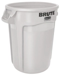 Rubbermaid BRUTE&reg; Abfallbeh&auml;lter, wei&szlig;, Robuste M&uuml;lltonne mit integrierten