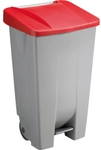 helit Rollcontainer the step chief, 120 Liter, Mit breitem, rutschfestem Fu&szlig;pedal