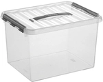 helit "the q-line " Aufbewahrungsbox mit Deckel, transparent, Lebensmittelechte,