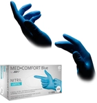 AMPri Handelsgesellschaft mbH MED-COMFORT Blue Nitrilhandschuhe, puderfrei, blau,