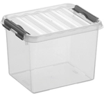 helit "the q-line " Aufbewahrungsbox mit Deckel, transparent, Lebensmittelechte,