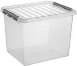 helit "the q-line " Aufbewahrungsbox mit Deckel, transparent, Lebensmittelechte,