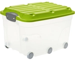 Rotho Kunststoff AG Rotho ROLLER6 Rollbox, 57 Liter, Aufbewahrungsbox mit 6 Rollen,
