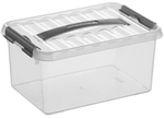 helit "the q-line " Aufbewahrungsbox mit Deckel, transparent, Lebensmittelechte,