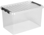 helit "the q-line " Aufbewahrungsbox mit Deckel, transparent, Lebensmittelechte,