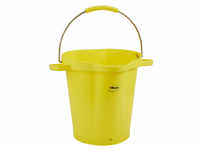 Vikan GmbH Vikan Eimer, 20 Liter, Ergonomischer Griff und Messskala, Farbe: gelb