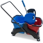 RMV Cleaning Products RMV Profi Doppelfahrwagen PE, Reinigungswagen f&uuml;r die