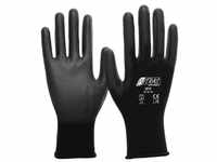 AS-Arbeitsschutz GmbH NITRAS Nylon-PU-Handschuhe, schwarz, Strickhandschuhe mit