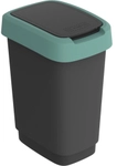 Rotho Kunststoff AG Rotho TWIST Abfalleimer, 10 Liter, M&uuml;lleimer mit Schwing- und