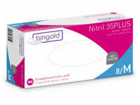 BINGOLD GmbH & Co. KG BINGOLD Nitril 35PLUS Einweghandschuhe, weiß,...