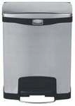 Rubbermaid Tretm&uuml;lleimer Slim Jim&reg; Step-On, Edelstahl, 30 Liter, Hochwertiger