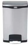 Rubbermaid Tretm&uuml;lleimer Slim Jim&reg; Step-On, Edelstahl, Hochwertiger Abfalleimer mit