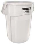 Rubbermaid BRUTE&reg; Abfallbeh&auml;lter, wei&szlig;, Robuste M&uuml;lltonne mit integrierten