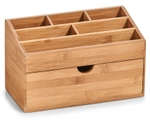 Zeller Present Handels GmbH Zeller Bamboo Organizer mit Schubfach, 6 F&auml;cher, Ideal