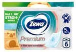 Essity Germany GmbH Zewa Premium Toilettenpapier, 5-lagig mit Strohanteil, Einmalig