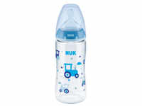 NUK First Choice+ Babyflasche aus transparentem PP, Trinkflasche mit Temperature