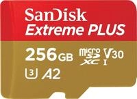 WESTERN DIGITAL EXTREME PLUS MICROSDXC 256GB+SD ADAPTER 200MB/S 140MB/S A2 C10 V
