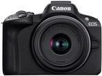 Canon EOS R50 - Schwarz + RF-S 18-45mm F4.5-6.3 IS STM Kit - 24,2 MP - 6000 x 4000