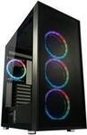 LC-Power Geh&auml;use Gaming 802B-ON Black Wandererd_X RGB black retail - PS/2 - Silber -