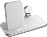 Zens Aluminium Series 10,20cm (4) 1 Stand + Watch + 45W Ladeger&auml;t 2x 10W Qi wei&szlig;