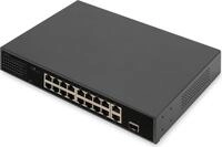 Digitus 16 Port FE PoE Switch - 2 GE Uplinks (RJ45 / SFP) - Unmanaged - Gigabit
