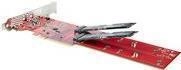 StarTech.com Dual M 2 PCIe AdapterKarte, PCIe x8 - x16 auf Dual AHCI oder NVMe M.2