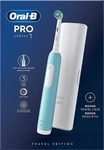 Braun Oral-B Pro 1 Cross Action Caribbean Blue mit Reiseetui Elektrische Zahnb&uuml;rste