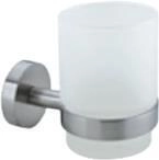 tesa 40312-00000-00 MOON Zahnputzbecher Klebstoff Silber, Wei&szlig; (satiniert)