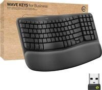 Logitech Ergo Series Wave Keys for Business - Tastatur - kabellos - 2,4 GHz,