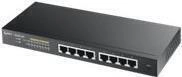 Zyxel GS1900-8HP - Switch - Smart - 8 x 10/100/1000 (PoE+) - Desktop, wandmontierbar