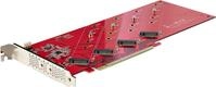 StarTech.com Quad M.2 PCIe Adapter Card, x16 Quad NVMe or AHCI M.2 SSD to PCI Express