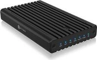 M.2 NVMe CloneStation & DockingStation, USB 3.2 Gen 2 Type-C&reg;/A, Aluminium, schwarz