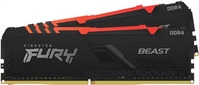 Kingston FURY Beast RGB DIMM Kit 32GB, DDR4-3200, CL16-20-20 (KF432C16BB2AK2/32)