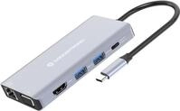 CONCEPTRONIC Dock USB-C->10-in-1 HDMI,USB3.0,SD,100WPD grau (DONN20G)
