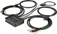 StarTech.com 2-Port HDMI KVM Switch with Built-In Cables - USB 4K 60Hz -
