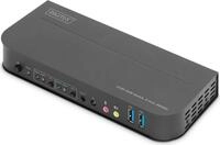 DIGITUS - KVM / Video / Audio Switch - 2 x KVM port(s) - Desktop, wandmontierbar