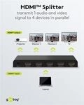 Goobay HDMI-Splitter 1 auf 4 (4K @ 30 Hz) (58482)