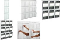 helit Wanddisplay the placativ, 9 x DIN A4 hoch, glasklar aus Polystyrol, Fachma&szlig;e: