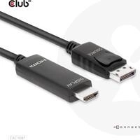 Club 3D - Adapterkabel - DisplayPort m&auml;nnlich zu HDMI m&auml;nnlich - 3,0m - Support von