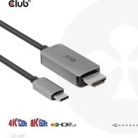 Club 3D - Adapterkabel - USB-C m&auml;nnlich zu HDMI m&auml;nnlich - 3,0m - aktiv, Support