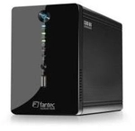 Fantec CL-35B2 RAID Cloud NAS 2-Bay 3.5 SATA Gigabit Schwarz (1558) (ge&ouml;ffnet)