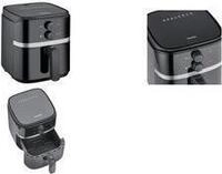 SEVERIN 2452 Hei&szlig;luft-Fritteuse 1500 W Timerfunktion Schwarz Silber (2452)