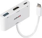 Lindy - Videoadapter - USB-C m&auml;nnlich zu HDMI, USB Typ A, USB-C (nur Spannung)