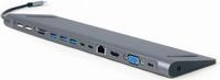 Gembird Cablexpert A-CM-COMBO9-01 - Dockingstation - USB-C 3,1 - HDMI, VGA - 1GbE
